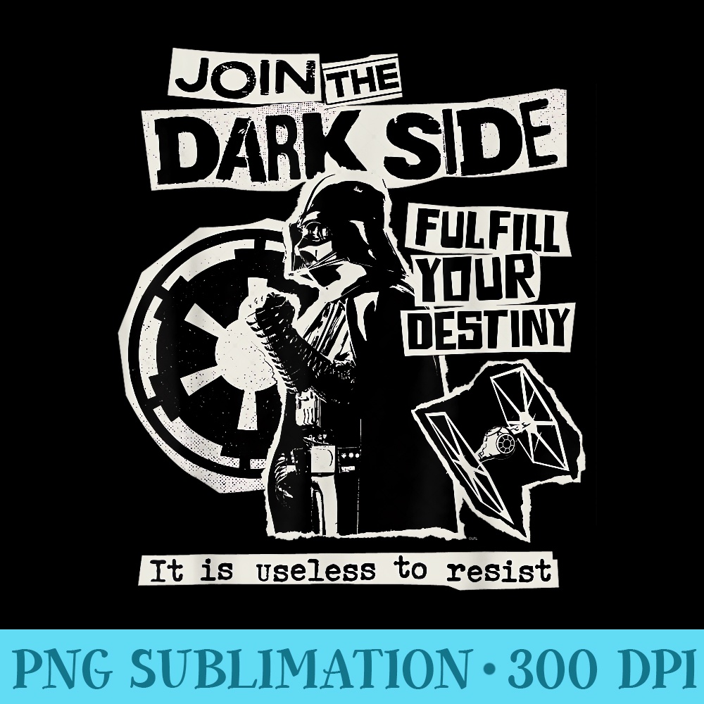 Star Wars Darth Vader Join the Dark Side Destiny Punk Rock - PNG design downloads - Perfect for Personalization