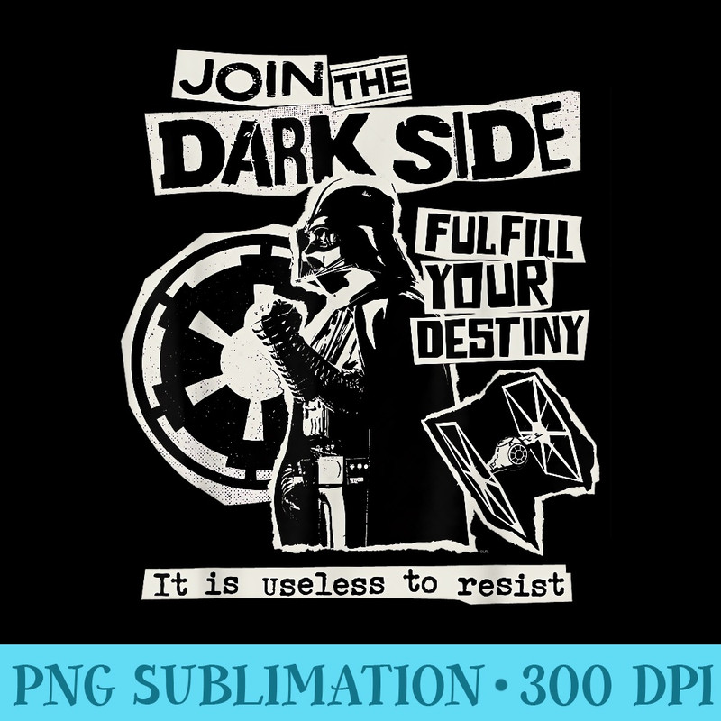 Star Wars Darth Vader Join the Dark Side Destiny Punk Rock - PNG design downloads - Perfect for Personalization