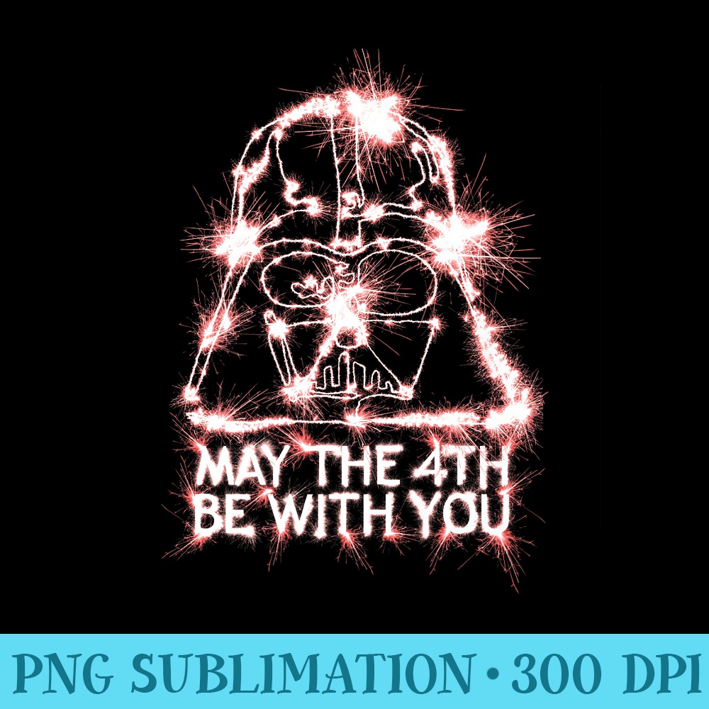Star Wars Darth Vader May The 4th Be With You Sparkler Premium - PNG Transparent Background Download - Stunning Sublimation Graphics