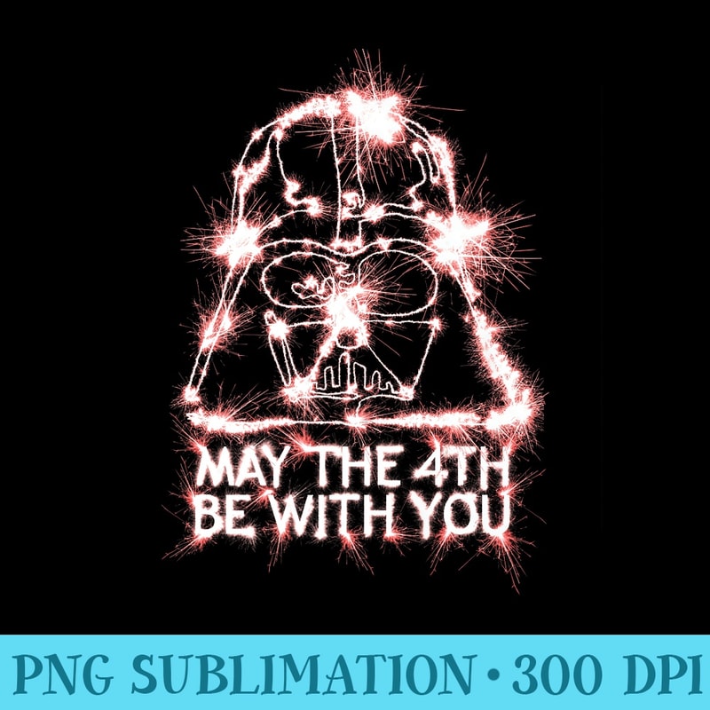 Star Wars Darth Vader May The 4th Be With You Sparkler Premium - PNG Transparent Background Download - Stunning Sublimation Graphics