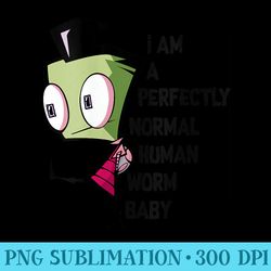 womens nickelodeon invader zim perfectly normal - png download illustration