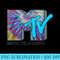 Tie Dye MTV Classic Logo T s - PNG Download Library - Instantly Transform Your Sublimation Projects