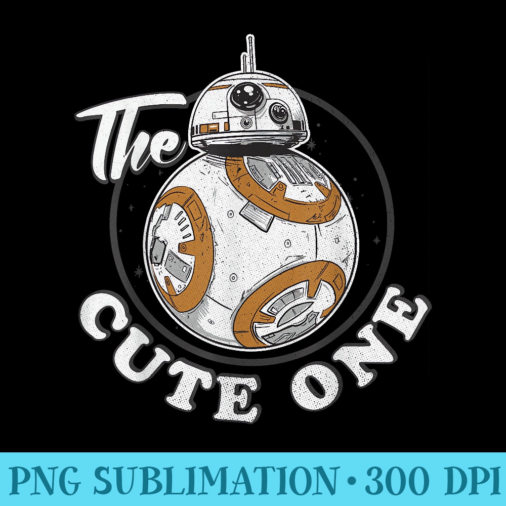 Star Wars BB8 The Cute One Graphic T Z1 - Shirt Graphic Resources - Instantly Transform Your Sublimation Projects