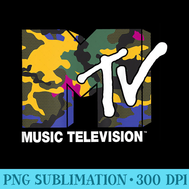 MTV Logo Dark Classic Camo Graphic T - PNG Image Library Download - Easy-To-Print And User-Friendly Designs