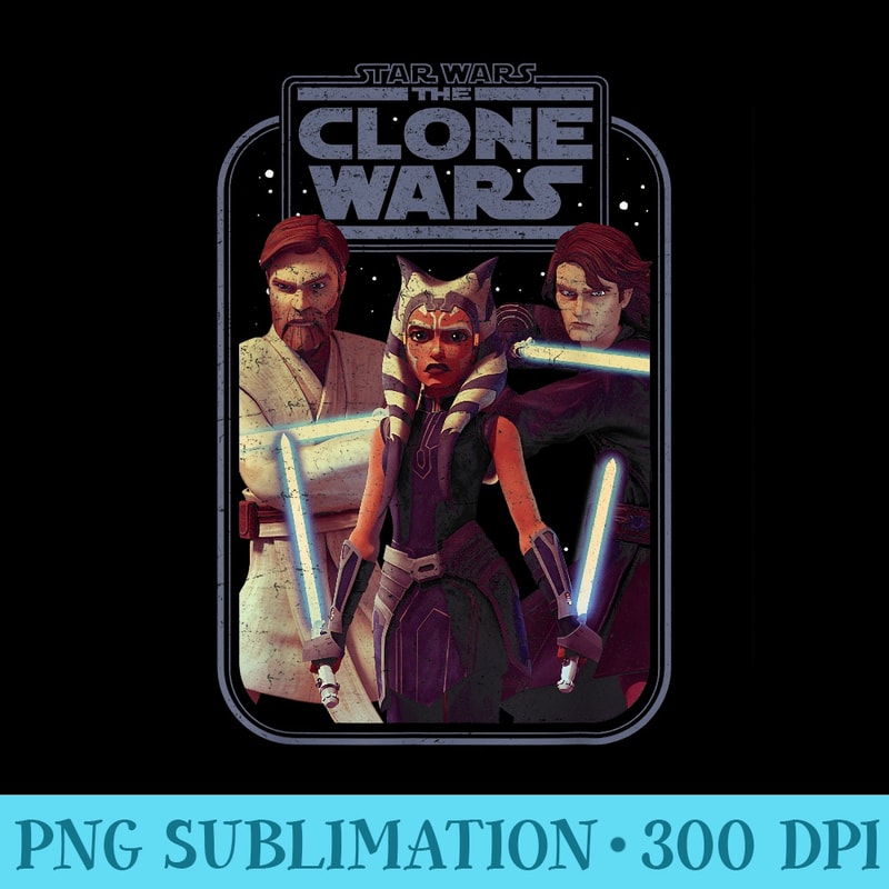 Star Wars The Clone Wars Heroes Group Shot - Shirt Clipart Free PNG - Limited Edition And Exclusive Designs