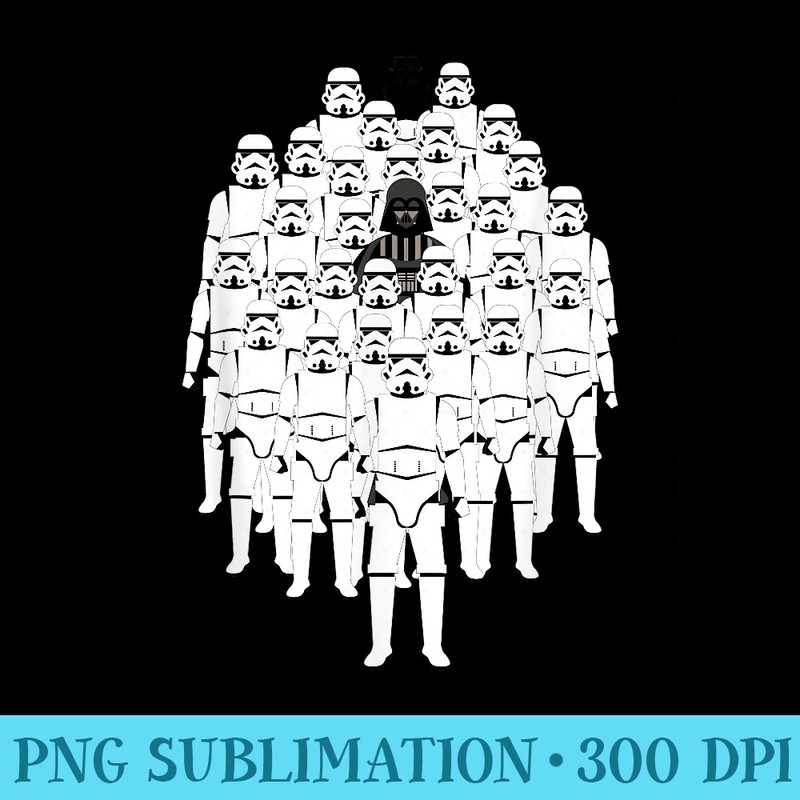Star Wars Darth Vader and Stormtroopers Print - PNG Download Button - High Resolution And Print-Ready Designs