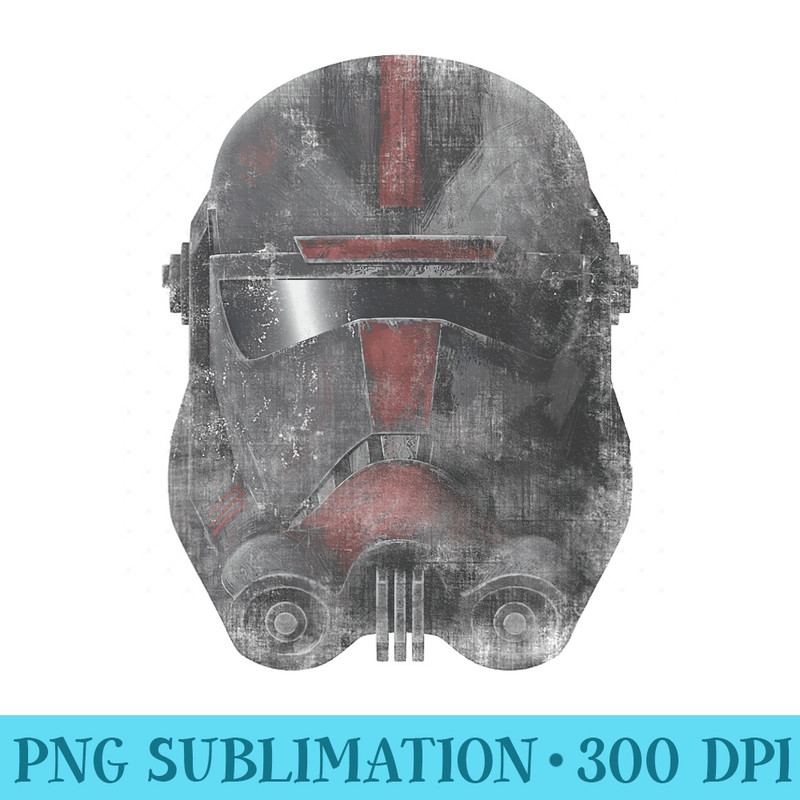 Star Was The Clone Wars The Bad Batch Hunter Helmet - PNG Download Button - Transform Your Sublimation Creations