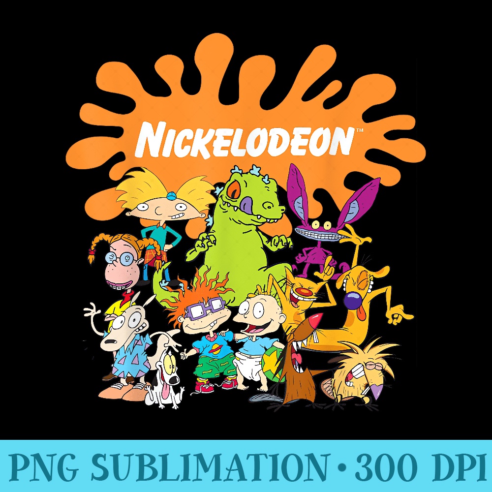 Nickelodeon Logo Characters Group Shot - PNG Templates Download - Instant Access To Downloadable Files