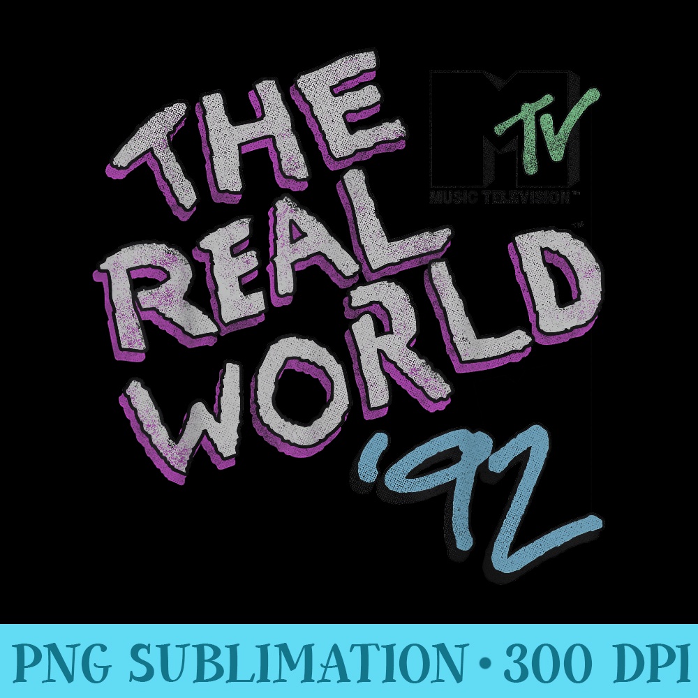 MTV The Real World 92 Vintage Logo - Shirt Clipart Free PNG - Easy-To-Print And User-Friendly Designs
