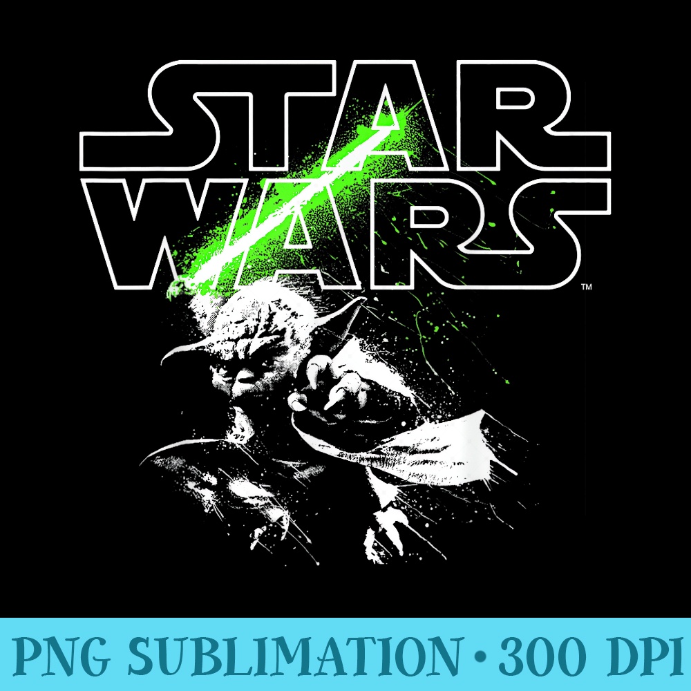 Star Wars Yoda Lightsaber Logo - High Quality PNG Download - Bold & Eye-catching