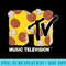 MTV Mushroom and Pepperoni Pizza MTV Logo Graphic T - High Resolution PNG Download - Eco Friendly And Sustainable Digital Products