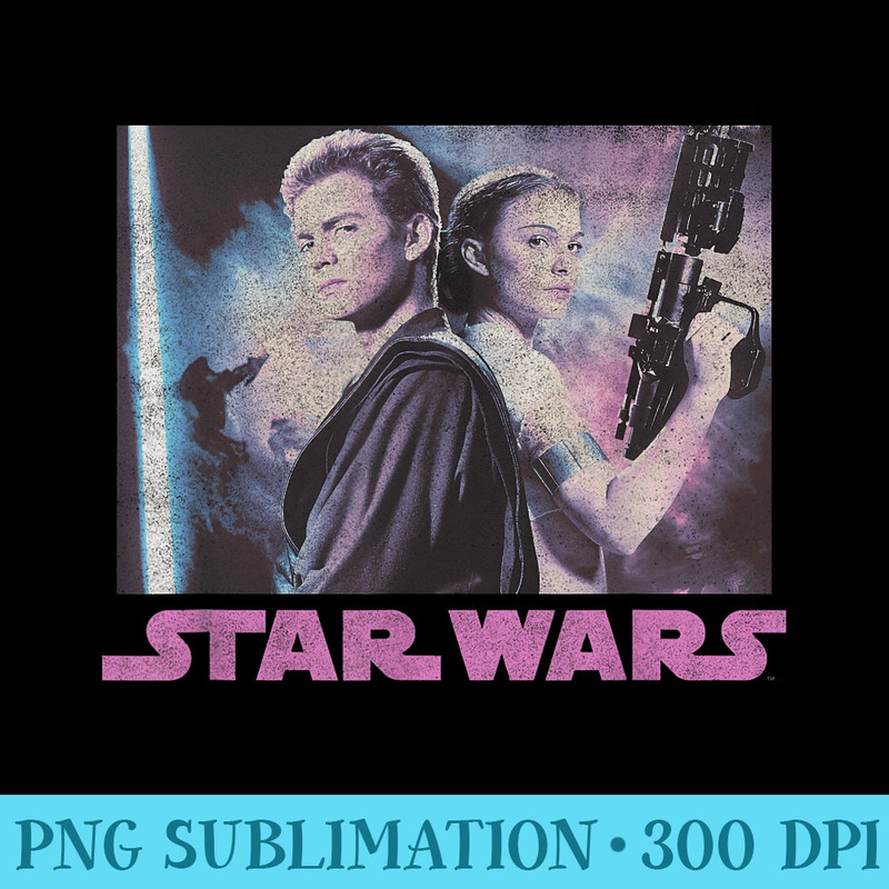 Star Wars Annakin And Padme Classic Portrait - PNG Download High Quality - Perfect for Personalization