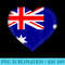 I Love Australia T  Australian Flag Heart Outfit - PNG Download Clipart - Perfect for Sublimation Mastery