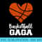 Basketball Gaga Funny Basketball Heart Grandma Gaga - PNG Download Button - Bring Your Designs to Life