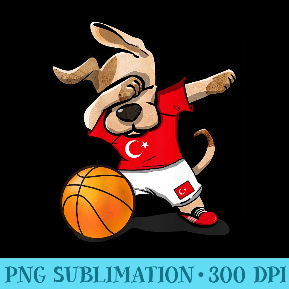 Dog Dabbing Basketball Turkey Jersey Turkish Sport T - PNG Download Transparent Background - Stunning Sublimation Graphics