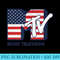 MTV American Flag Logo Premium - High Quality PNG Files - Spice Up Your Sublimation Projects