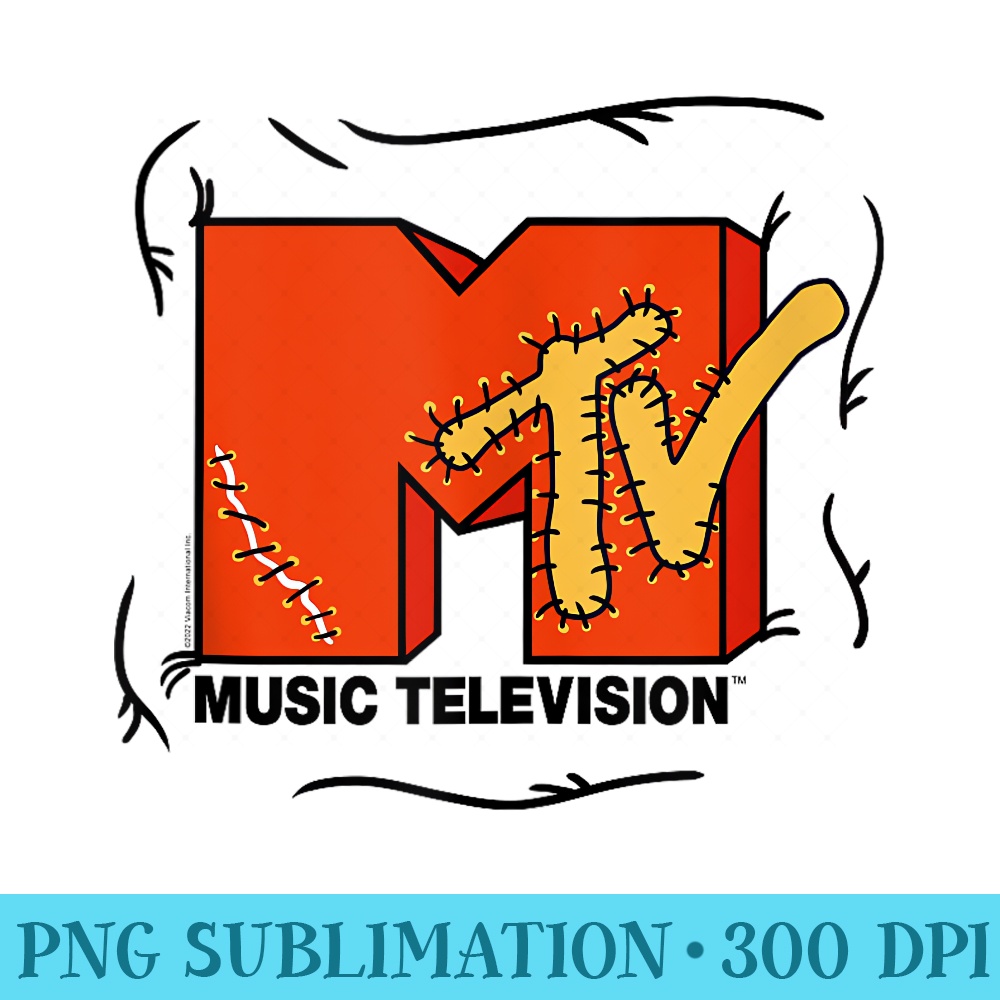 MTV Logo Patched Up - PNG file download - Perfect for Sublimation Mastery