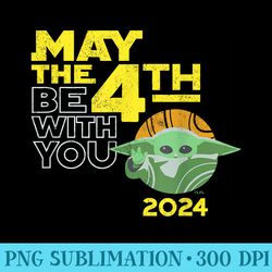 star wars grogu may the 4th be with you 2024 distressed look - png image download