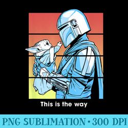 star wars the mandalorian mando and grogu this is the way - printable png graphics