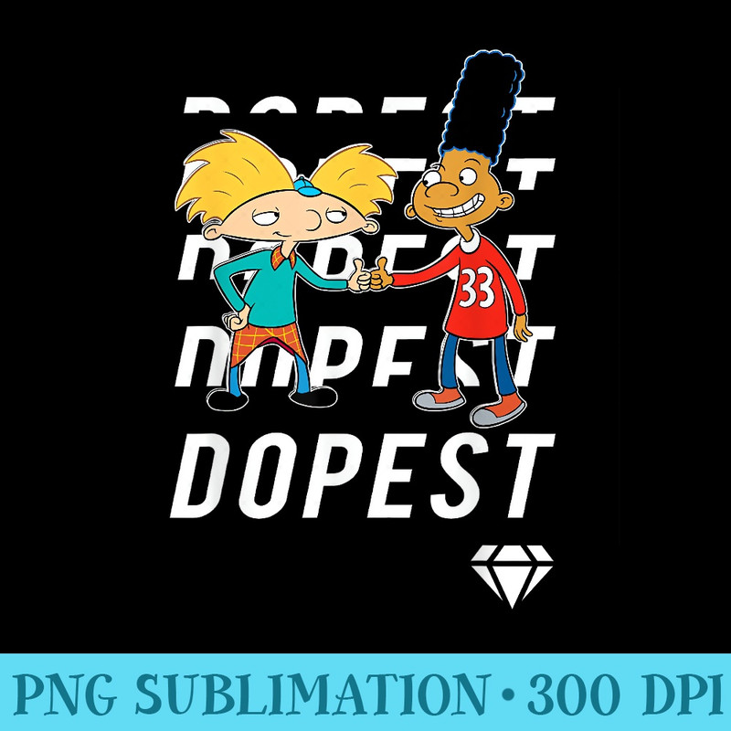 Nickelodeon Hey Arnold Dopest Hand Shake T - PNG Download Resource - Perfect for Personalization