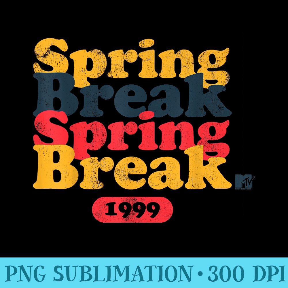 MTV Spring Break Spring Break 1999 Graphic T - Transparent Shirt Clip Art - Perfect for Creative Projects