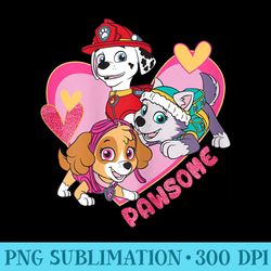 paw patrol pawsome group t - blank shirt template png