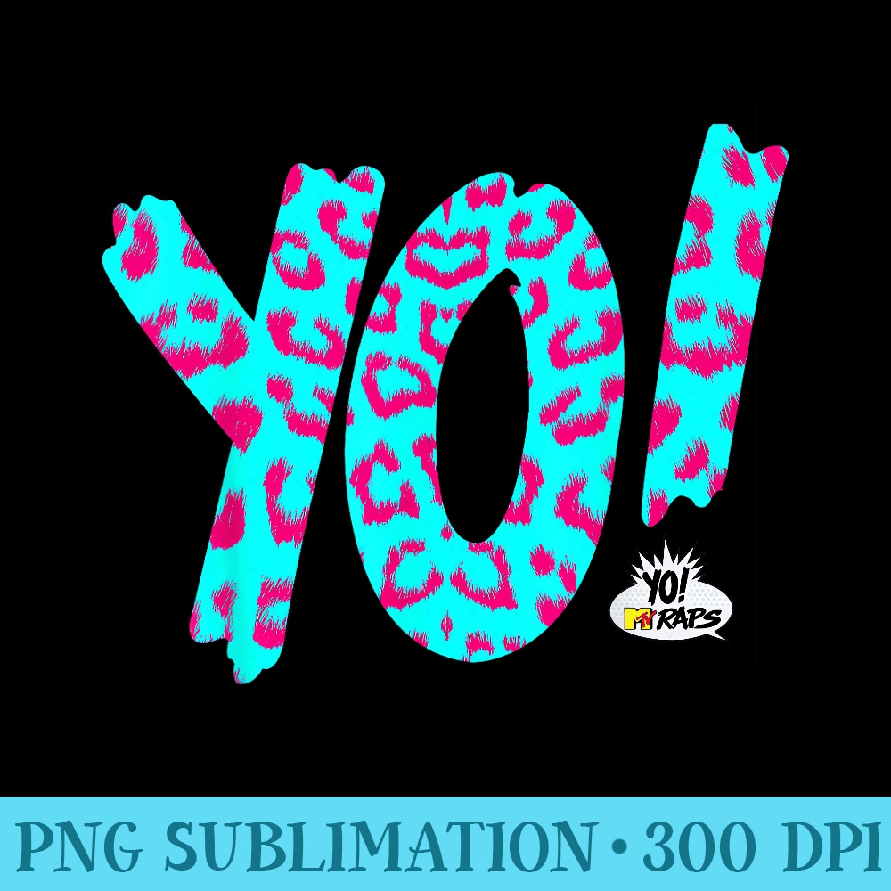 MTV Yo MTV Raps Neon Leopard Print Logo - Transparent PNG File Download - Revolutionize Your Designs