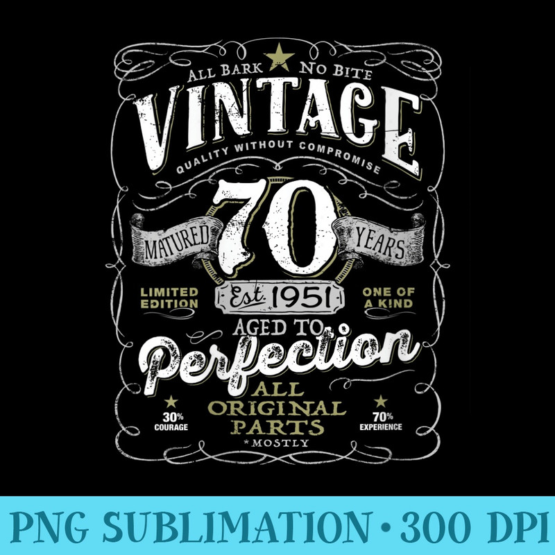 Womens Vintage 70th Birthday For Him 1951 Aged To Perfection  0965.jpg