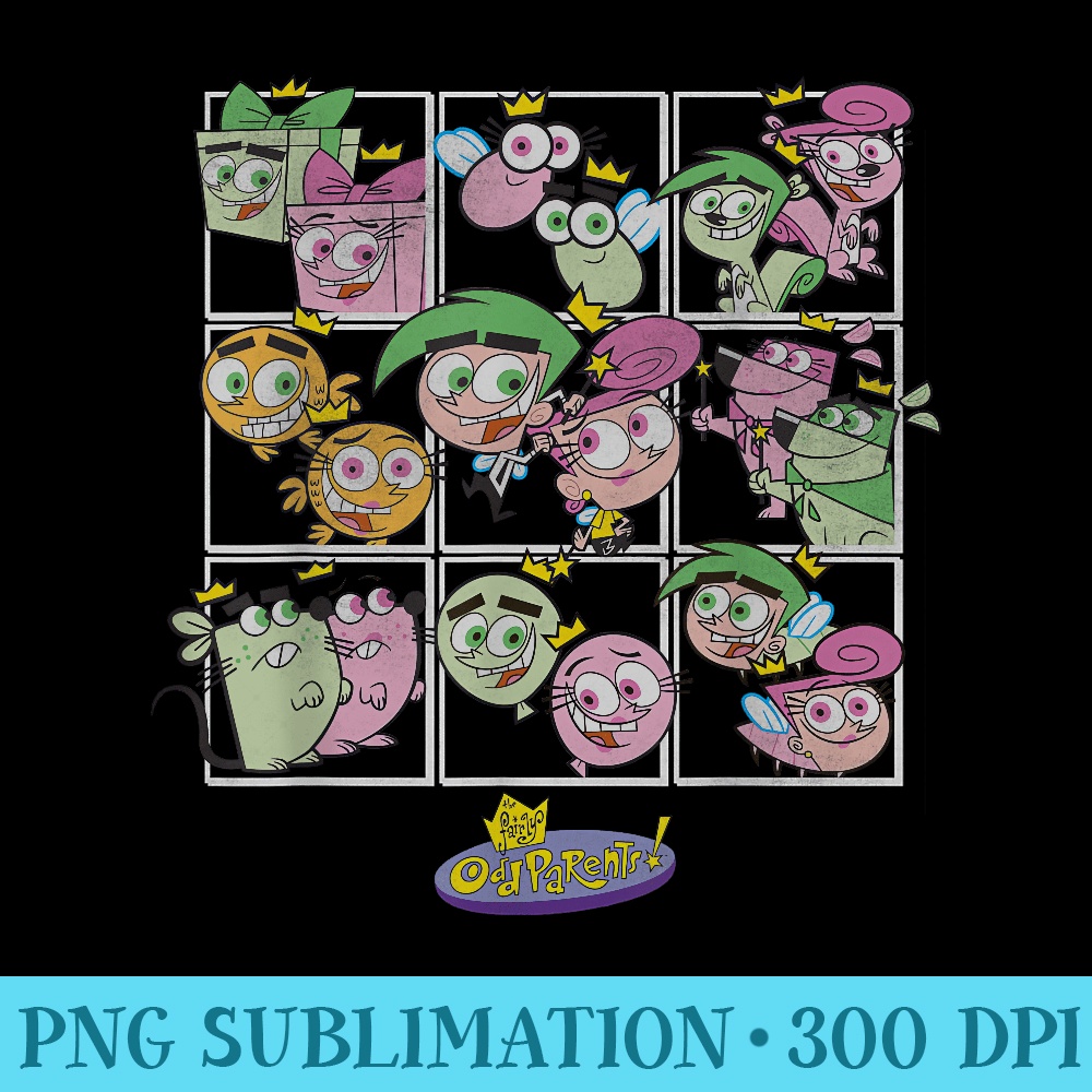 Nickelodeon The Fairly OddParents Cosmo Wanda Looks - Sublimation templates PNG - Perfect for Sublimation Art