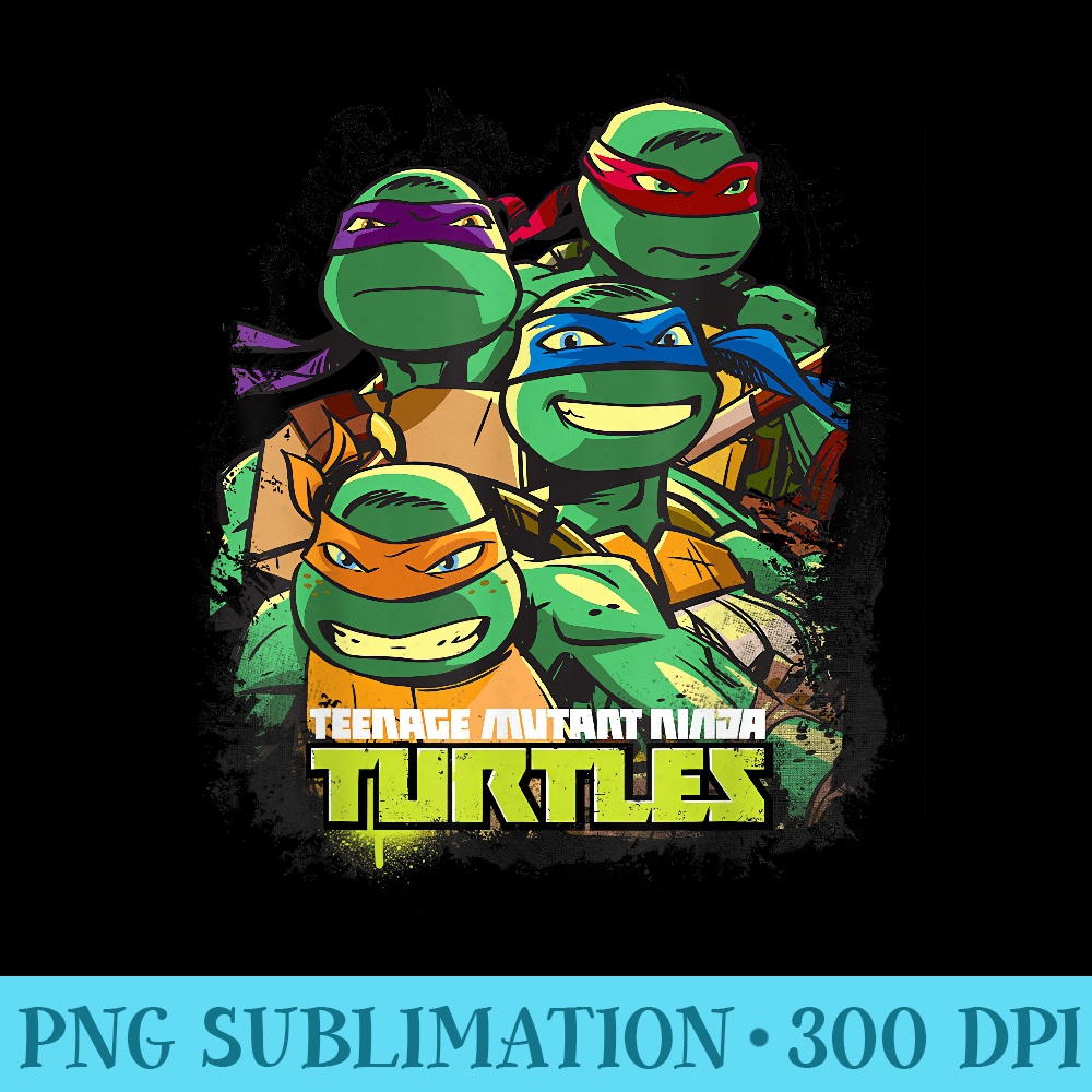 nage Mutant Ninja Turtles Large Group Shot Graphic - PNG Download Gallery - Bring Your Designs to Life