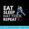 Eat Sleep Hat Trick Repeat Funny Soccer Hockey Design - Modern PNG designs - Instantly Transform Your Sublimation Projects
