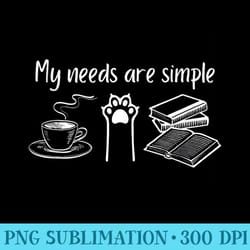 book cat coffee book lover funny book cat coffee lover - transparent shirt clip art