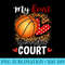My Heart Is On That Court Basketball Leopard Pattern Ball - PNG Download Website - Boost Your Success with this Inspirational PNG Download