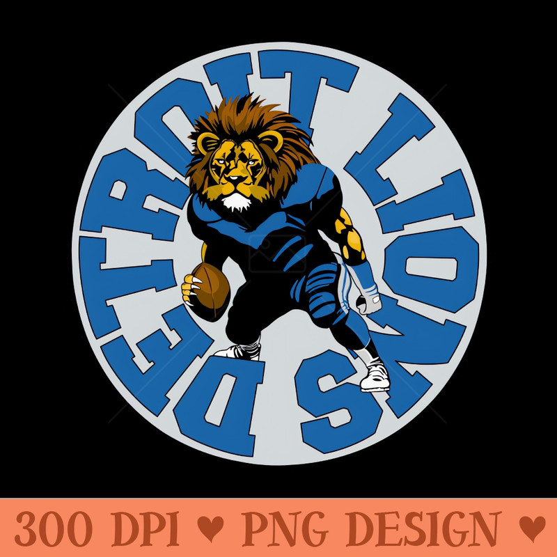 Lions Football Circle Version - Transparent PNG Design - Boost Your Success with this Inspirational PNG Download