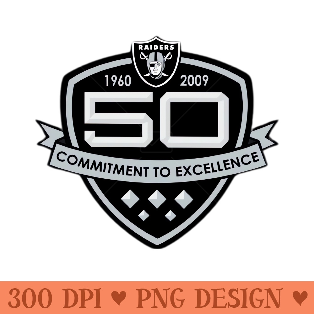Raiders 50th Anniversary Celebration - PNG Vector Download - Enhance Your Apparel with Stunning Detail