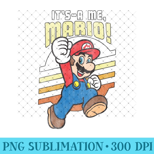 Super Mario It s A Me Mario Distressed Poster PNG Graphi Inspire super-mario-it-s-a-me-mario-distressed-poster-png-graphi-inspire