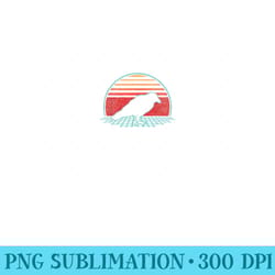 raven retro vintage crow 80s style bird lover - png art files