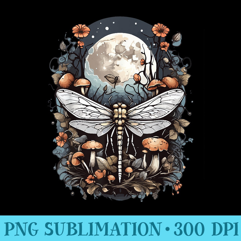 Goblincore Cottagecore Dragonfly Mushroom Aesthetic - Shirt Clipart Free PNG - Trendsetting And Modern Collections