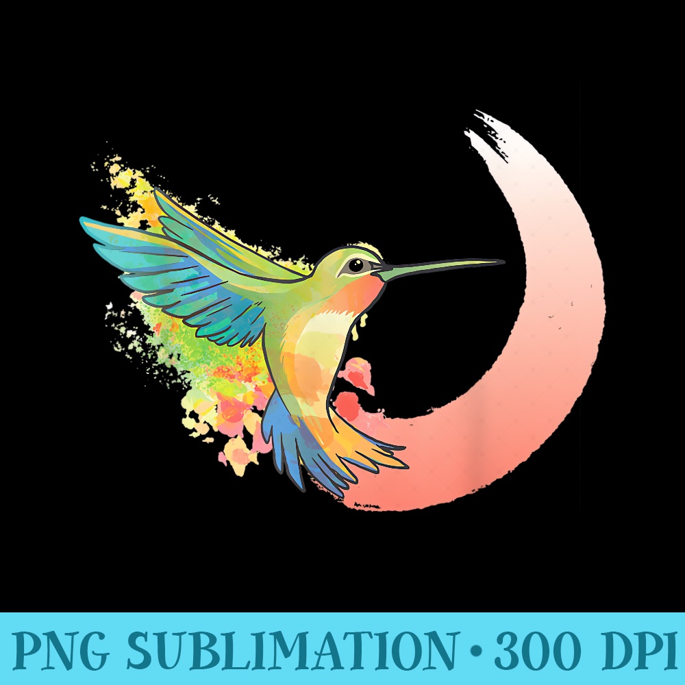 Watercolor Hummingbird Bird - PNG design downloads - Capture Imagination with Every Detail
