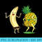 Pineapple Striptease Funny Banana Naked Fruit Stripper - Download PNG Files - Vibrant and Eye-Catching Typography