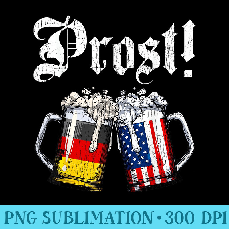 Prost Beer German American Flag T Oktoberfest Men Mug - Transparent PNG Download - Unleash Your Inner Rebellion