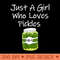 Pickle T Just A Girl Who Loves Pickles - Vector PNG Clipart - Easy To Print And User Friendly Designs