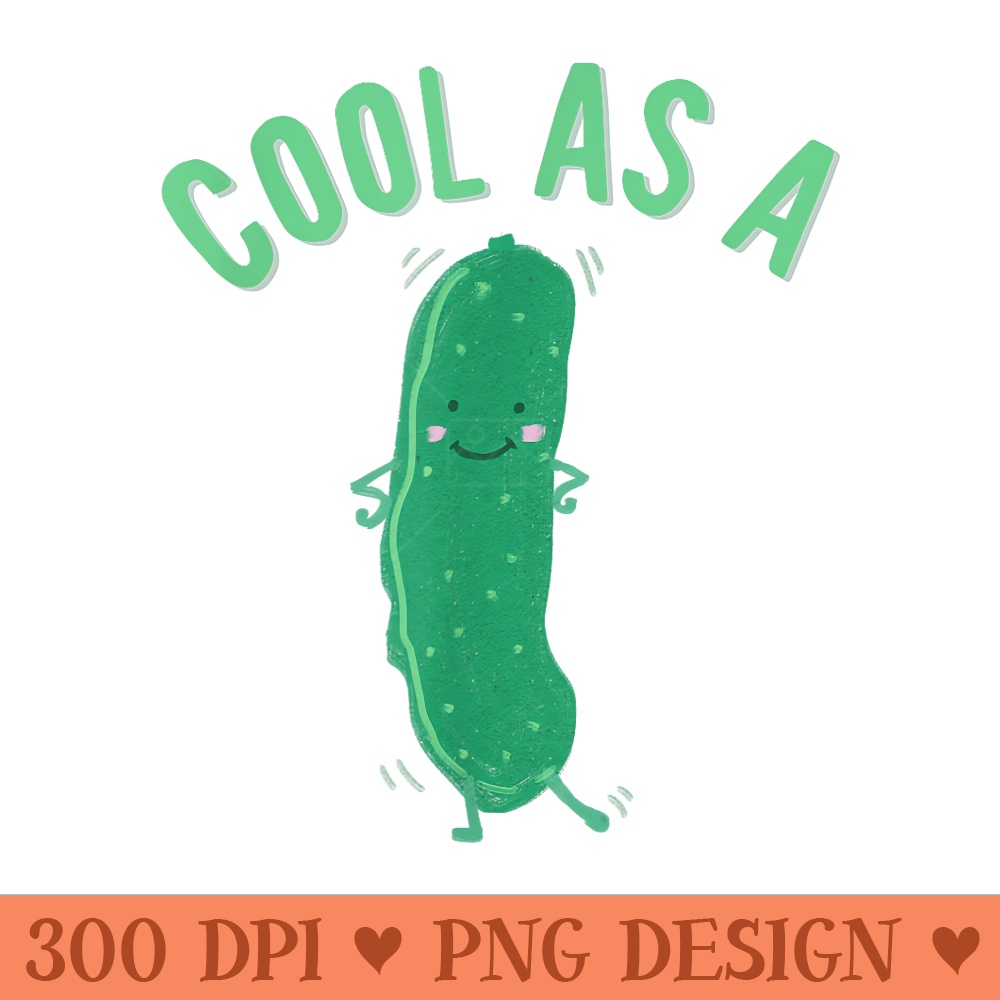 Cool as a Cucumber - Transparent PNG Clipart - Revolutionize Your Designs
