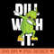 Dill With It Pickle Dabbing Halloween Cucumber Party - Unique PNG Artwork - Perfect for Sublimation Art