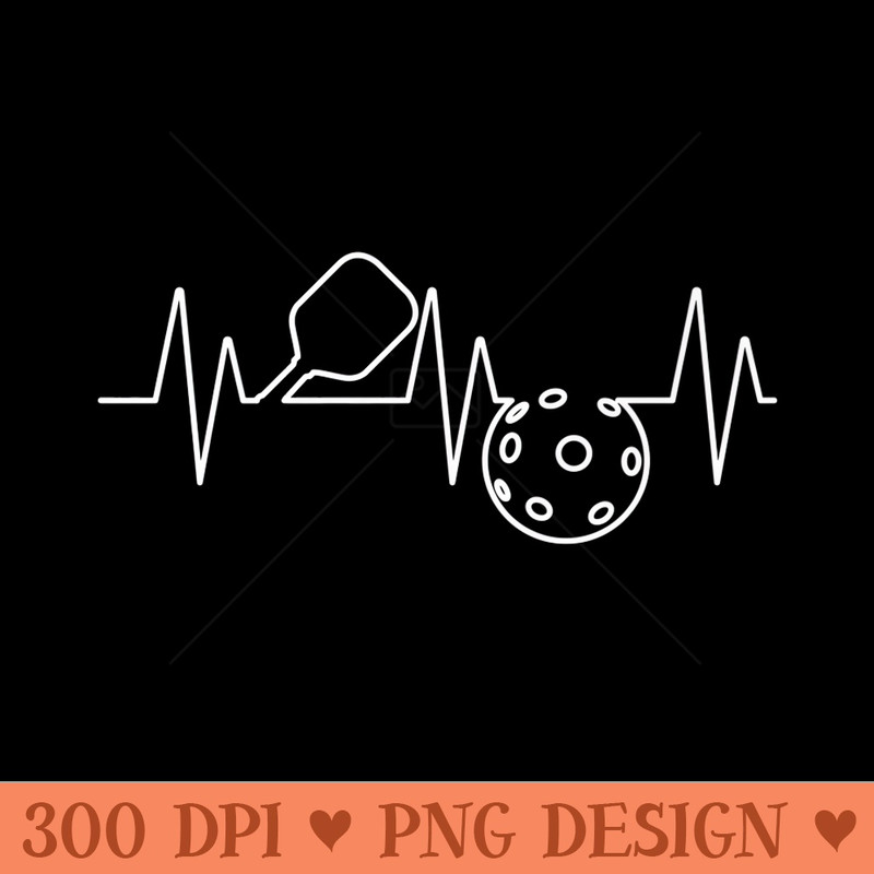 Pickleball Awesome Pickle Ball Player Heartbeat - PNG download with transparent background - Premium Quality PNG Artwork