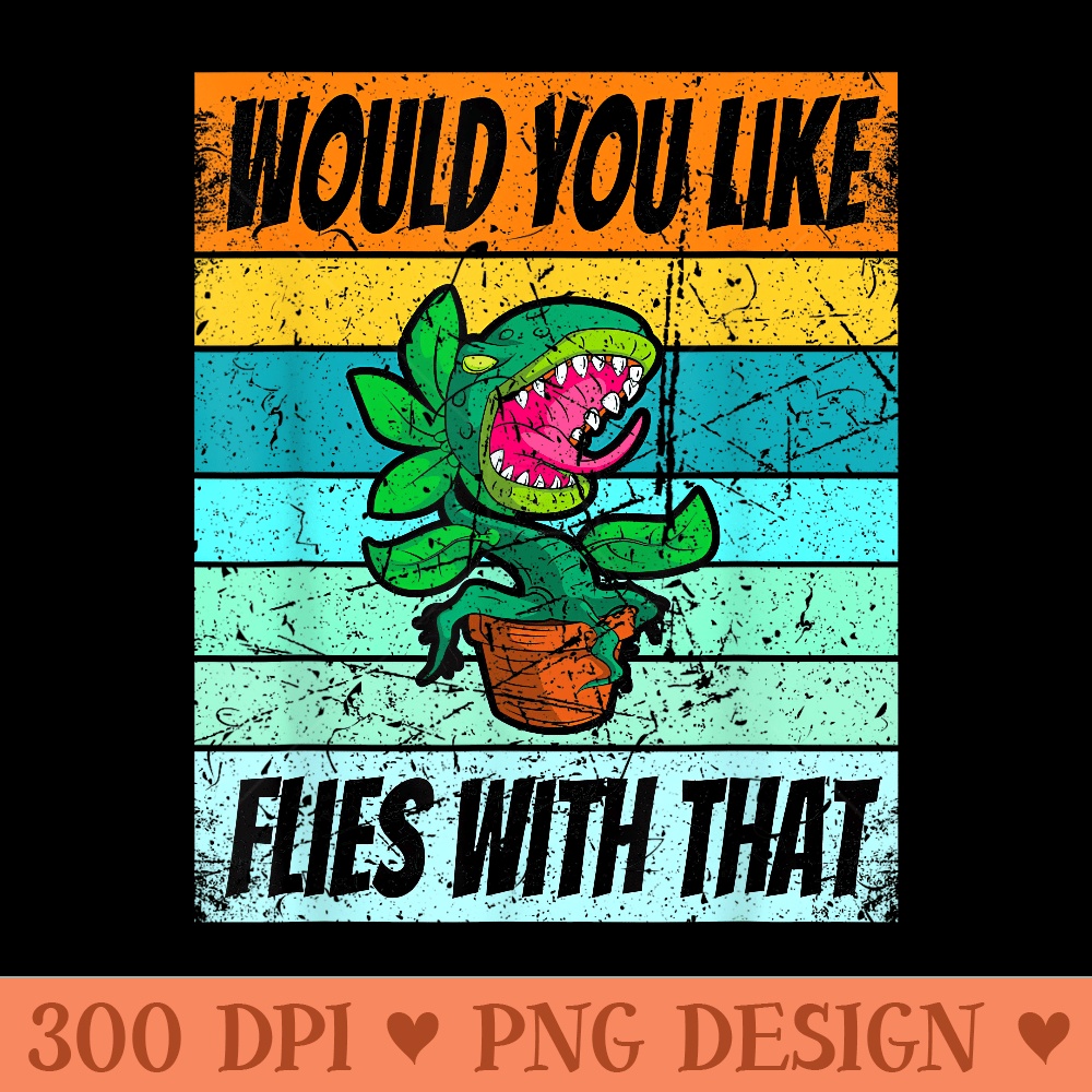 Retro Venus Fly Trap Carnivorous Plant Gardener - Modern PNG designs - Easy To Print And User Friendly Designs
