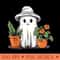 Funny Ghost Ghostly Gardening Plant Retro Halloween - PNG Clipart for Graphic Design - Easy To Print And User Friendly Designs