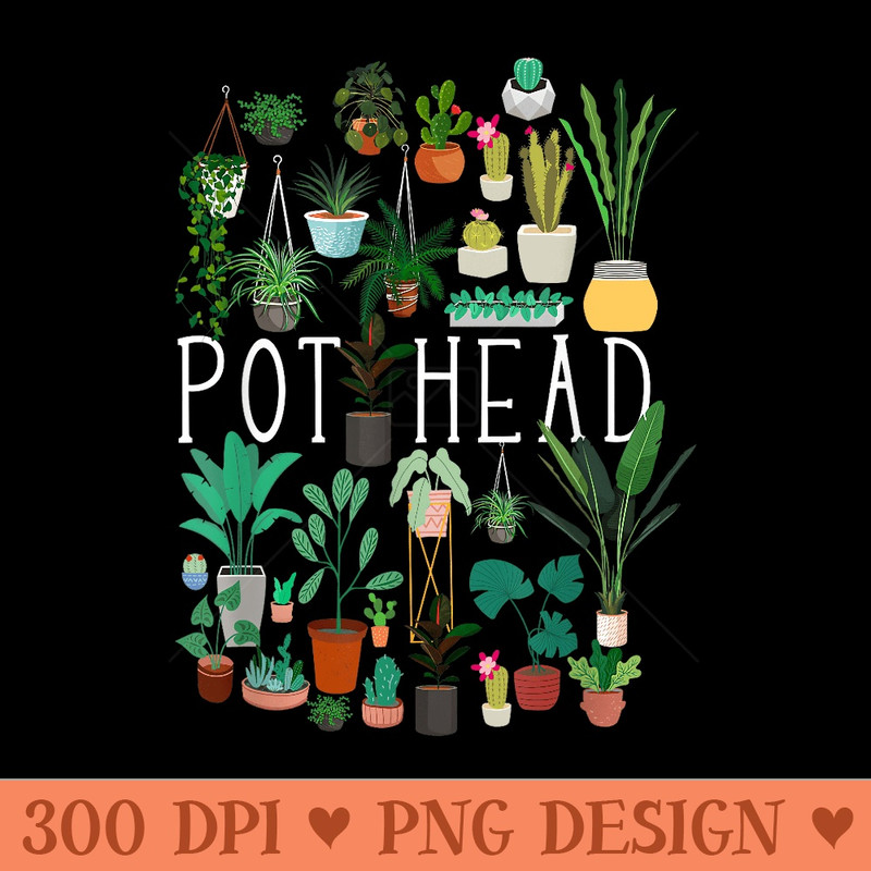 Potted Plant Pot Head - High Quality PNG Files - Lifetime Access To Purchased Files