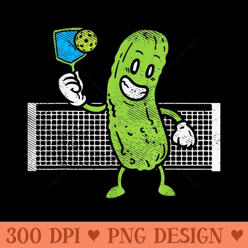 Pickle Playing Pickleball Funny Paddleball - PNG graphics - Perfect for Personalization