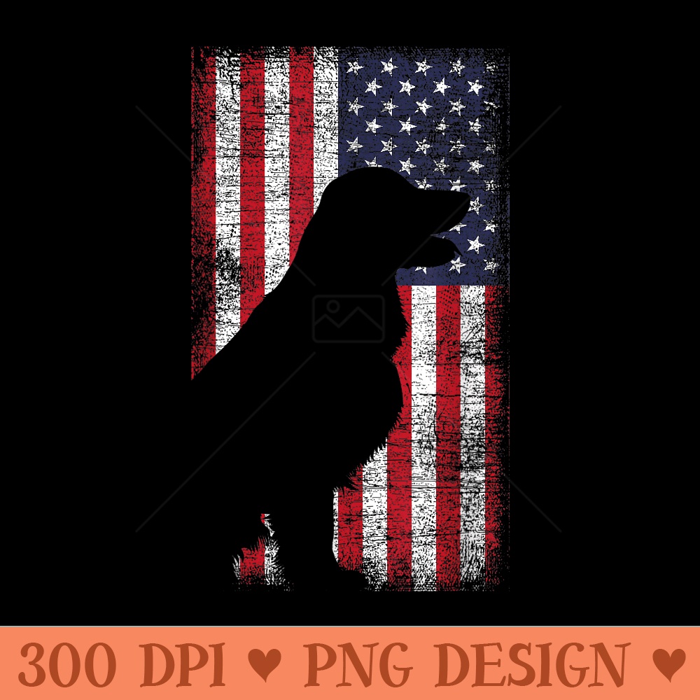 USA Flag Labrador - PNG Design Files - Perfect for Sublimation Mastery